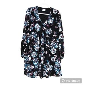 Time and Tru Dress Womens Floral Long Sleeve Sz. Small